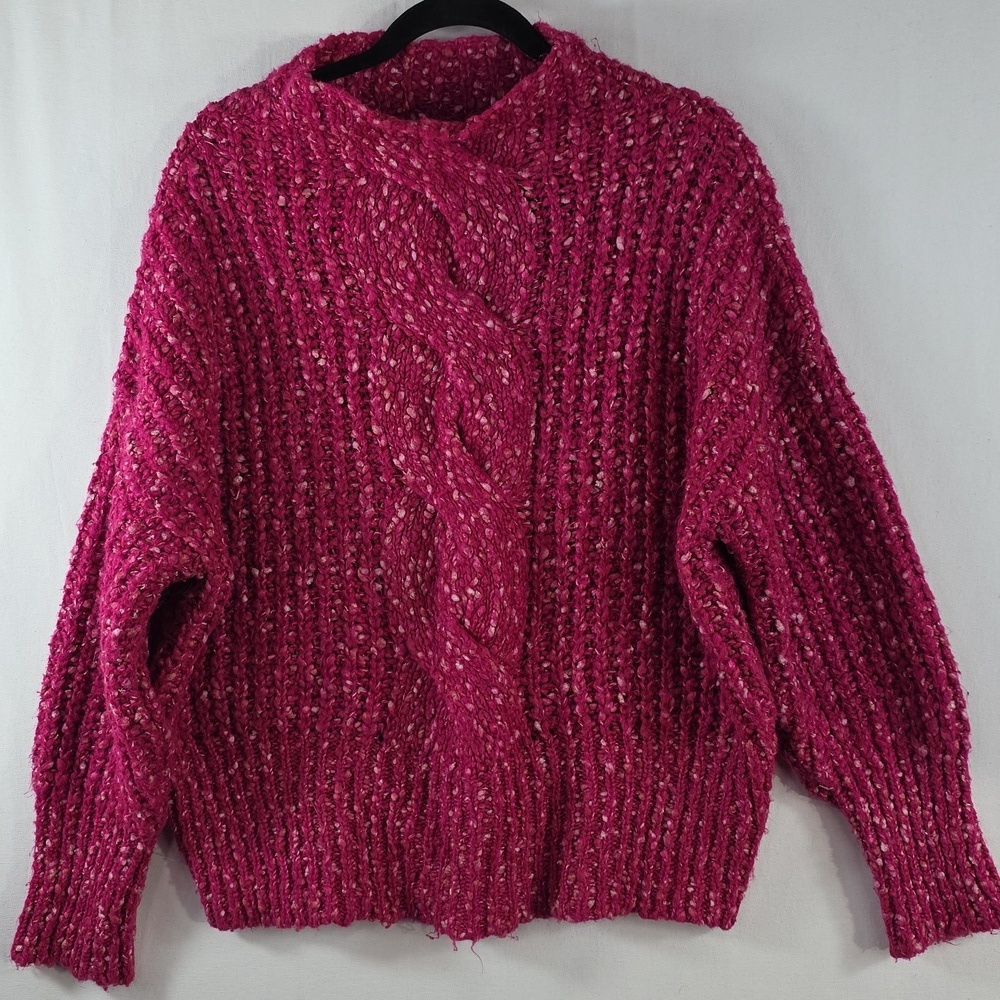 Maeve chunky knit mock neck pull over